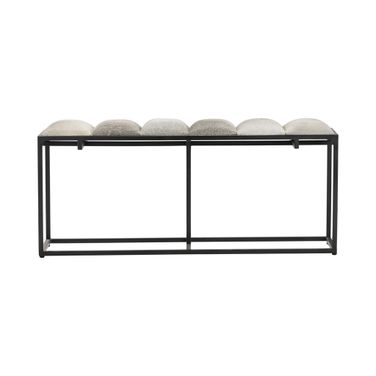 Hampton Bench In Gray and Black