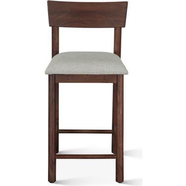 Hampton Upholstered Counter Chair In Walnut