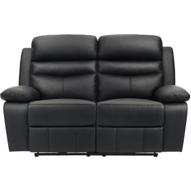 Hancock Power Double Reclining Love Seat In Black