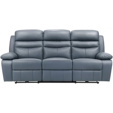Hancock Power Double Reclining Sofa In Blue