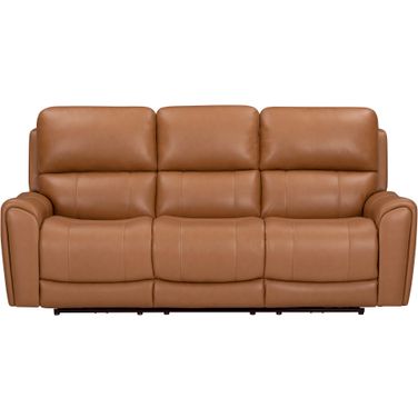 Hancock Zero Gravity Power Reclining Sofa with Drop Down Table with Headrest and Footrest In Apple Cider