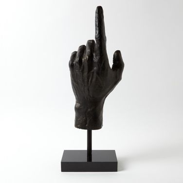Upward Hand Sculpture In Gray