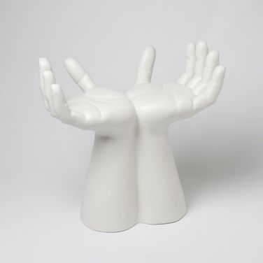 Hands Stool In Matte White