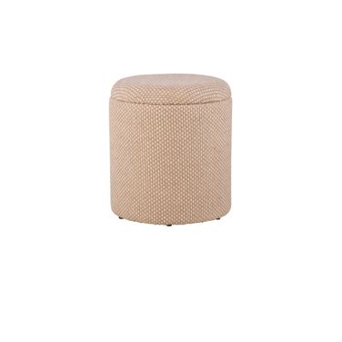 Handwoven Apollo Jute Check Storage Ottoman In Natural