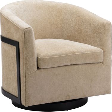 Hanko Swivel Chair In Golden Beige