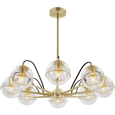 Hanna 8-Light Chandelier In Clear Gold