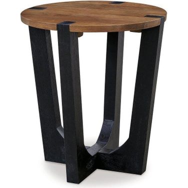Hanneforth End Table In Brown and Black