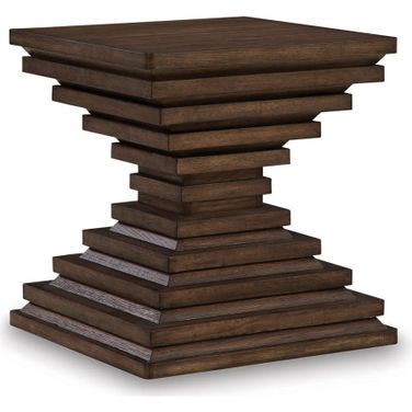 Hannodream End Table In Warm Brown