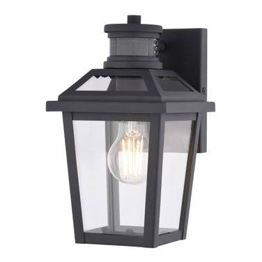 Hanover Park 10.5 Inch Outdoor Motion Sensor Wall Light In Textured Black