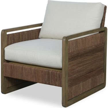 Hanson Lounge Chair In Brown and Flax