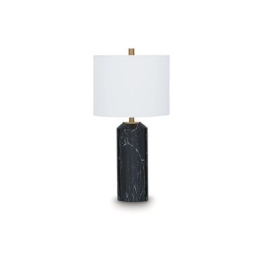 Hanzila polyresin Table Lamp In Black and Gold