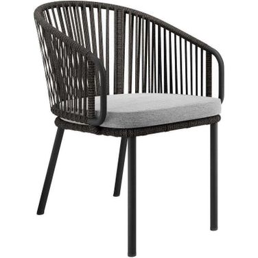 Harbor Charcoal Gray Outdoor Patio Arm Chair