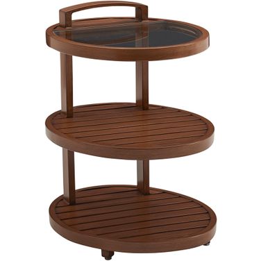 Harbor Isle Tiered End Table In Walnut