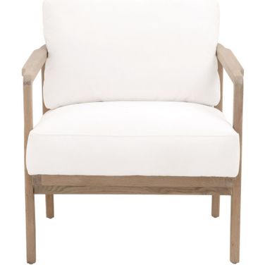 Bella Antique Harbor Club Chair In Smoke Gray Oak