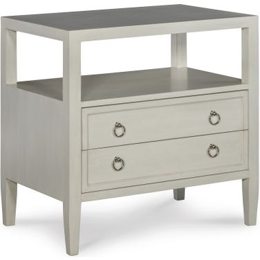 Harbor Two Drawer Nightstand In Off White