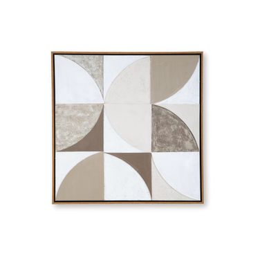 Harelman Wall Art In Tan/Taupe/White