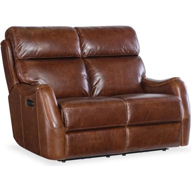 Harlan Zero Gravity Power Loveseat W/Power Headrest In Brown