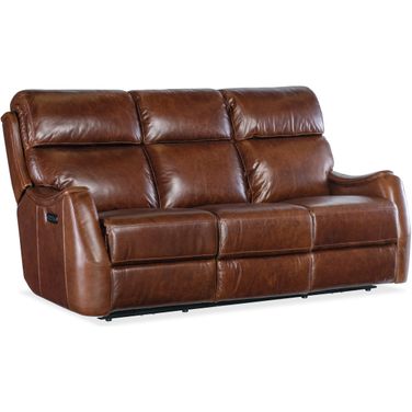 Harlan Zero Gravity Power Sofa W/Power Headrest In Brown