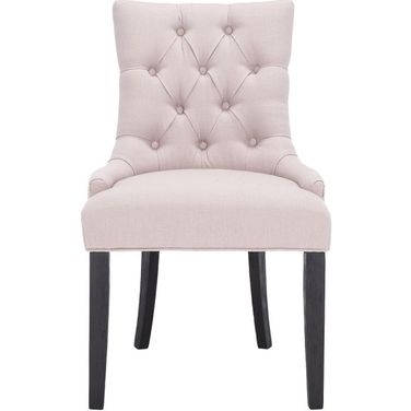 Harlow Taupe and Espresso Tufted Ring Chair Set of 2