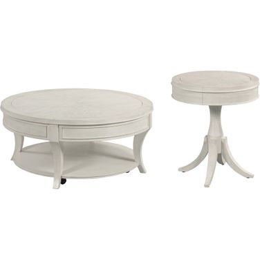 Harmony Round Occasional Table Set In Eggshell