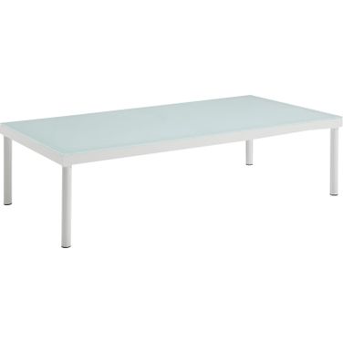 Harmony White Outdoor Patio Aluminum Coffee Table