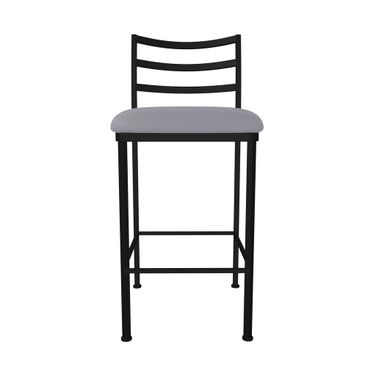 Harper 26 Inch Counter Height Stool In Sable Onyx and Charcoal Gray