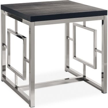 Harper Chrome And Black End Table