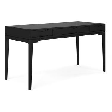 Harper Solid Hardwood Desk In Black