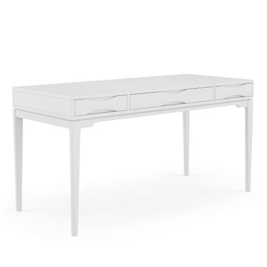 Harper Solid Hardwood Desk In White