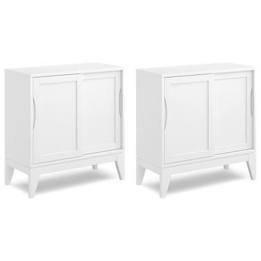 Harper Storage Cabinet Set of 2 In White