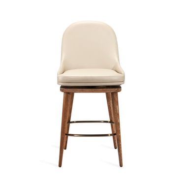 Harper Swivel Counter Stool In Cream
