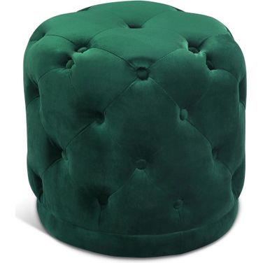 Harper Velvet Ottoman/Stool In Green