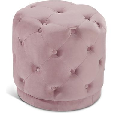 Harper Velvet Ottoman/Stool In Pink