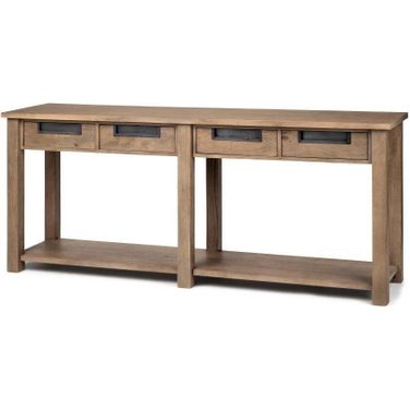 Harrelson Iii Brown Wood 4 Drawer Console Table