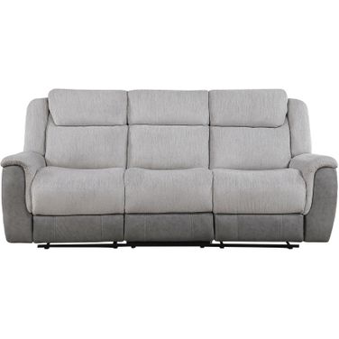 Harriette Double Reclining Sofa In Gray