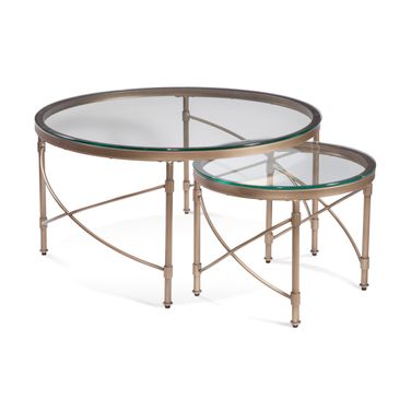 Harrison Round Coffee In Antique Gold