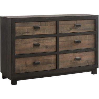 Harrison Walnut 6 Drawer Dresser