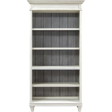 Hartford Open Wood Bookcase In White