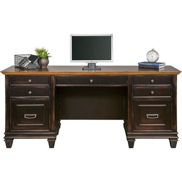 Hartford Wood Credenza In Two Toned Black