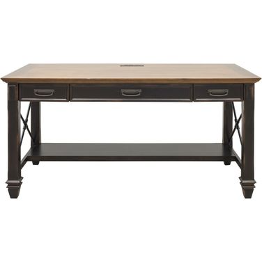 Hartford Wood Writing Desk In Two Toned Black