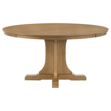 Hartville 60-Inch Round Dining Table In Natural Light Brown