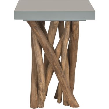 Hartwick Grey and Natural Branched Side Table