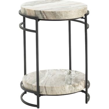 Harvey Accent Table In Cream and Black
