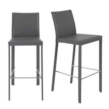 Hasina Barstool Set of 2 In Gray