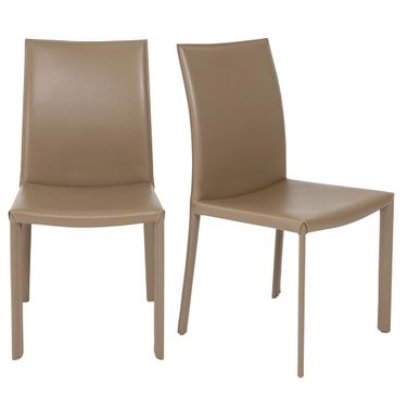 Hasina Side Chair Set of 2 In Taupe