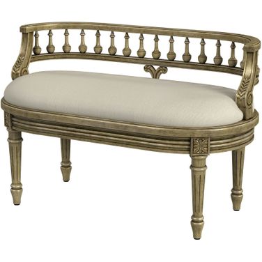 Hathaway 37 Inch Upholstered Bench In Beige
