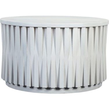 Hatteras Woven Coffee Table In Whitewash