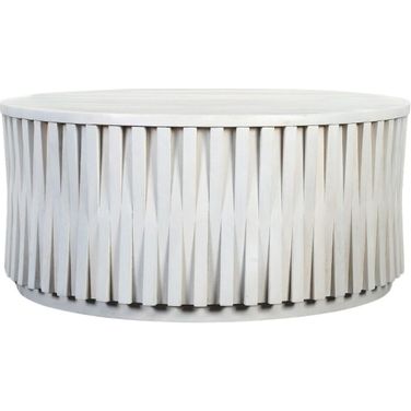 Hatteras Woven Coffee Table In Whitewash