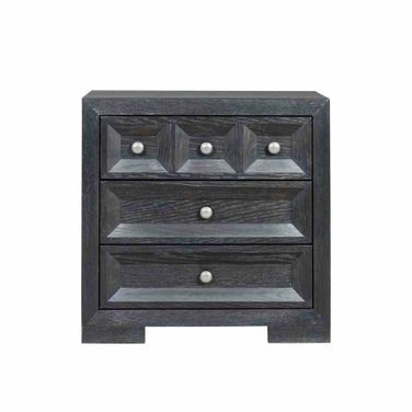 Hatton Cross Nightstand with USB A-C In Weathered Black