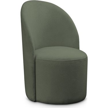Hautely Boucle Fabric Accent Chair In Green
